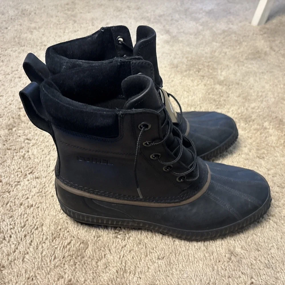 Sorel Cheyanne II Mens 13 Black Waterproof Insulated Winter Snow Duck Boot